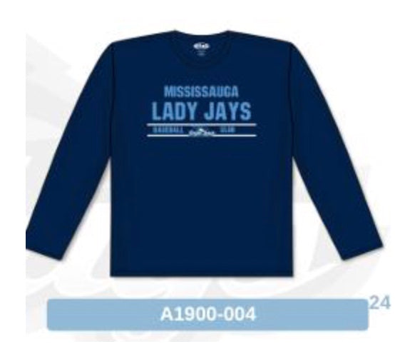 Mississauga Lady Jays Spirit Wear - T-Shirts – Lady Jays Long Sleeve Navy Shirt