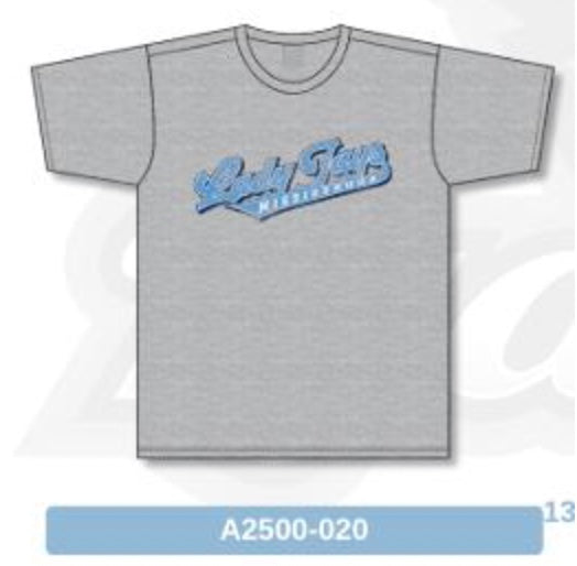 Mississauga Lady Jays Spirit Wear – T-Shirts - Lady Jays Tail Grey Tee