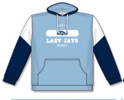 Mississauga Lady Jays Spirit Wear – Hoodies - Lady Jays Powder Blue Hoodie