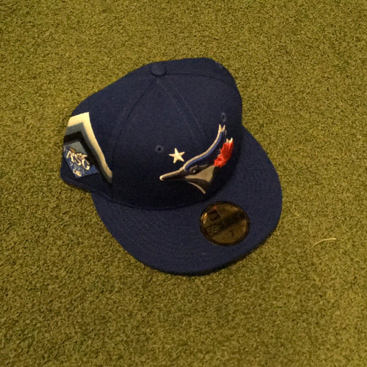 toronto blue jays fitted hat with patch