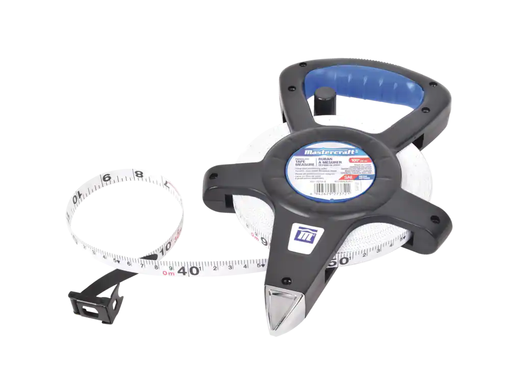 Mastercraft 100-ft Fibreglass Tape Measure - Durable Measuring Tool