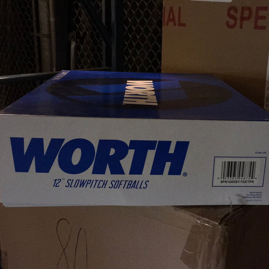 Worth Hot Dot 11 and 12 Inch Softball, SPN12HDSYCR (1 Dozen)