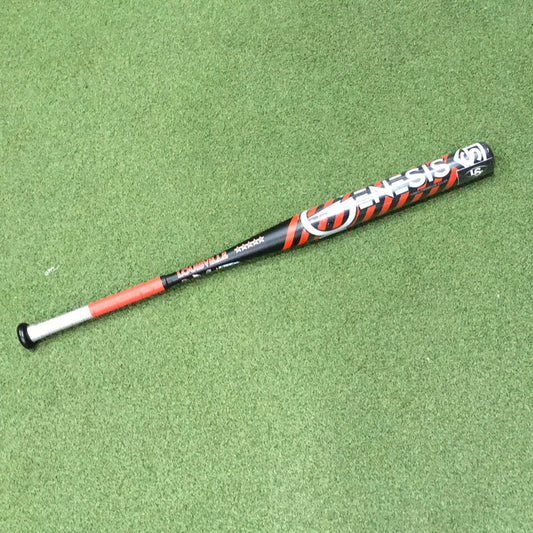 GENESIS ALLOY DUAL STAMP SLOWPITCH BAT Red and black