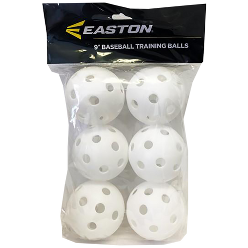 Easton 9" White Whiffle Balls-6 Pack