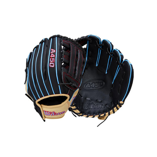 2026 Wilson A450 H-Web Black/Blonde/Sky Blue 11"