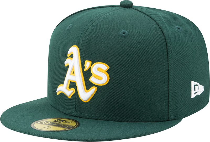 New Era 59/50 Dark Green A's MLB On field hat