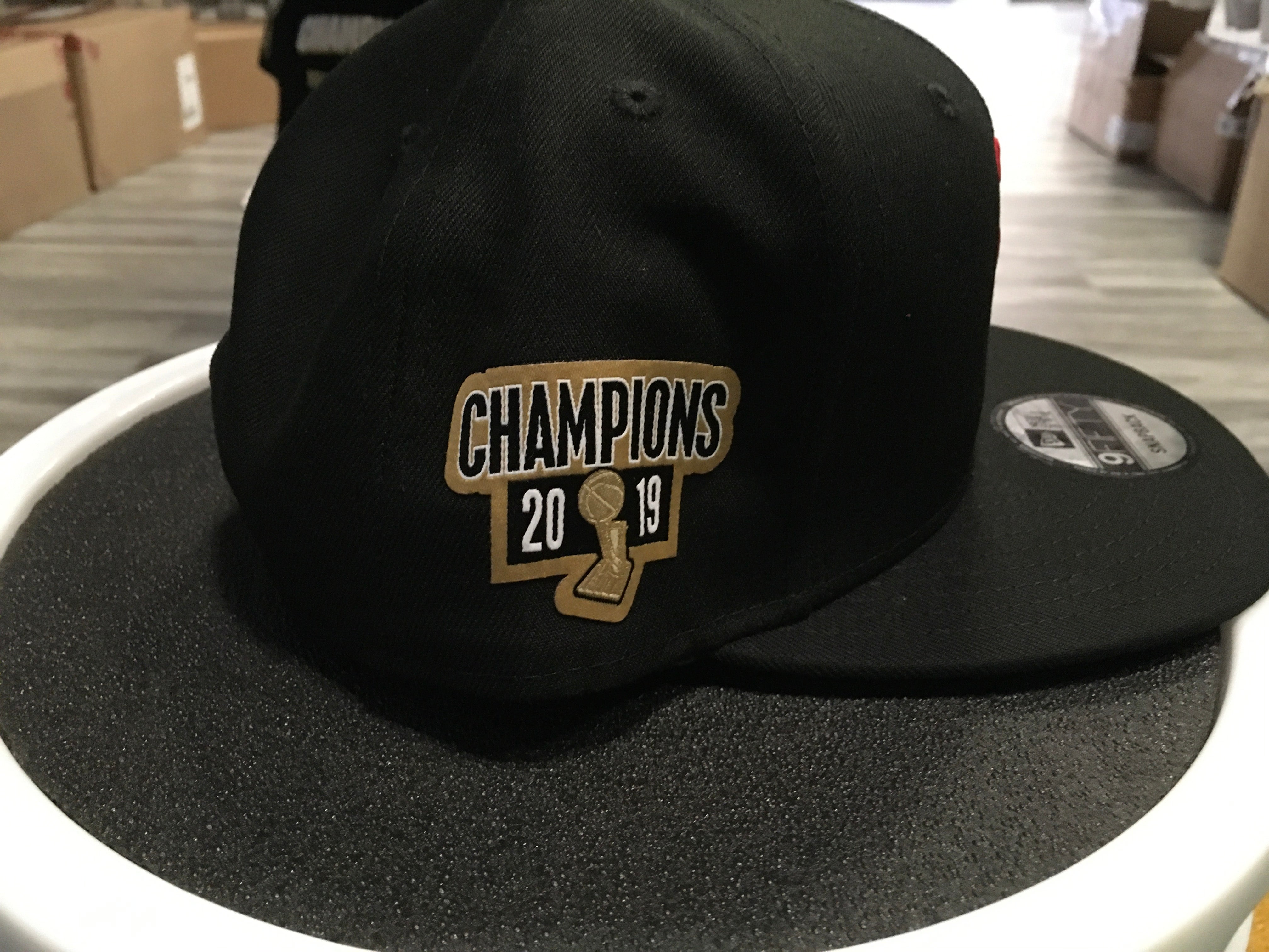 New Era 9Fifty Raptors Hat With Championship Patch SnapBack Hat